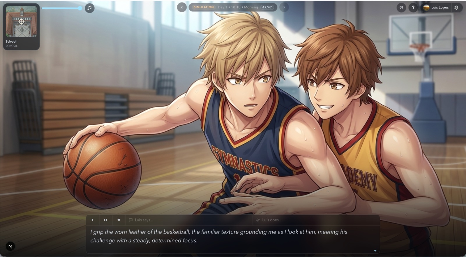 Monte Lua gameplay scene with generated CG example 4